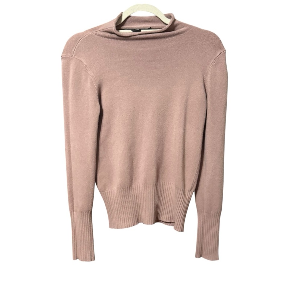 French Connection Dark‎ Blush Pink Soft Knit Cowl Neck Sweater Cozy Comfort sz S